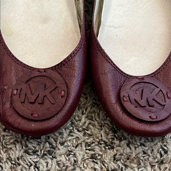 Michael Kors Women's Burgundy Flats - Picture 8 of 9